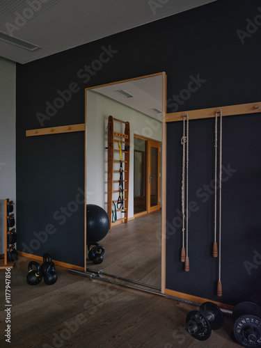 Room With Fitness Equipment for Functional Training photo