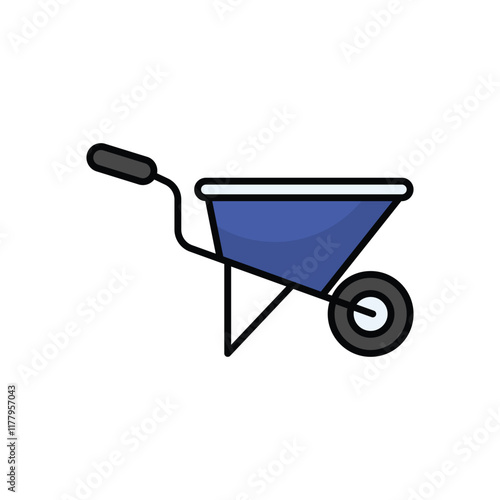 Wheelbarrow vector icon