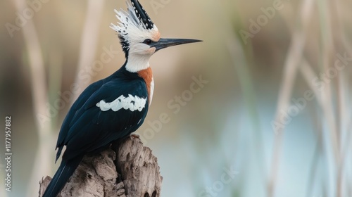 Majestic Crest: A Striking Bird Portrait photo