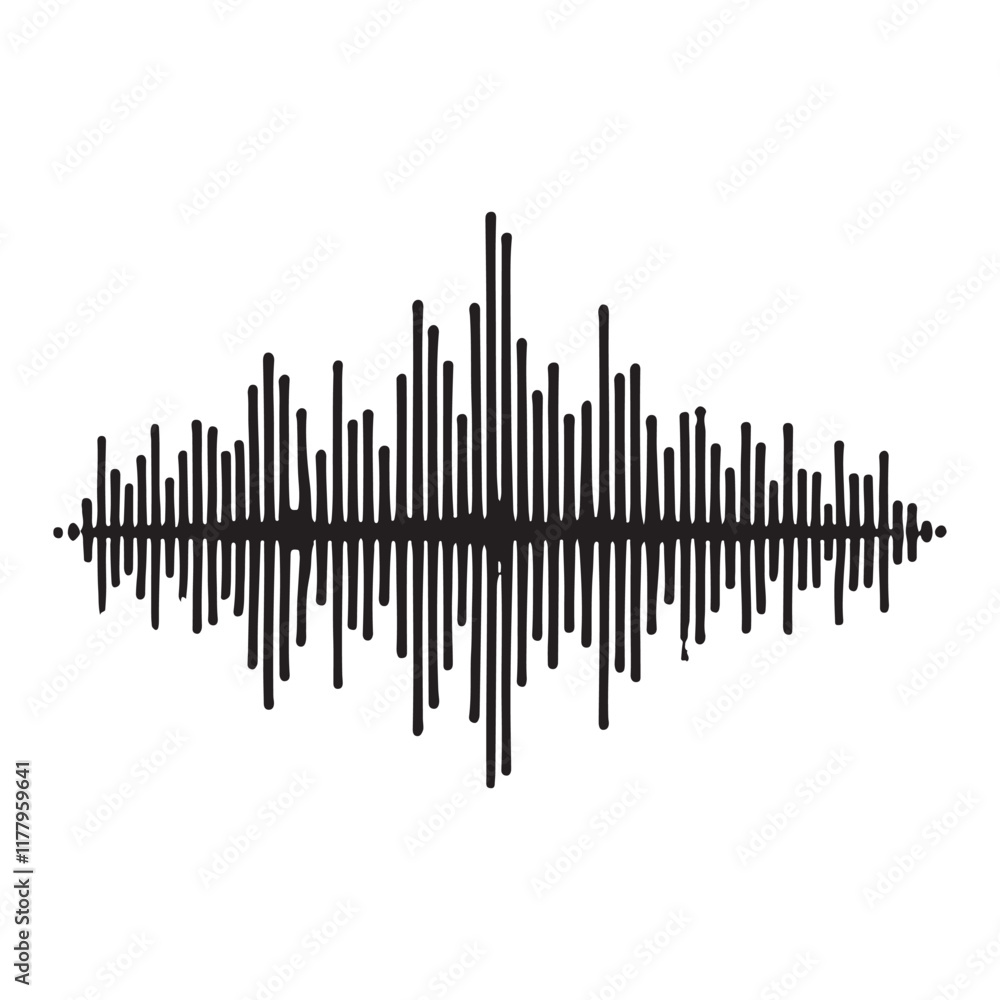 Sound Waveform Silhouette Vector Graphic Sound Waveform Silhouette Vector Graphic