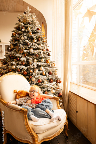 Children in a Nativity scene photo