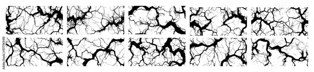 Fototapeta premium vector crack textures ideal for backgrounds, overlays, and designs