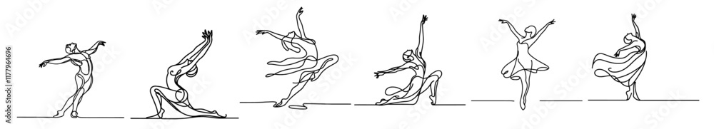 minimalist black and white line art of dancers in elegant poses minimalist black and white line art of dancers in elegant poses