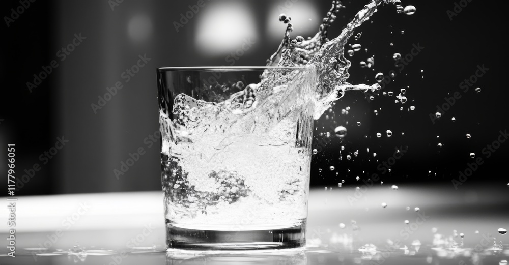water splash in glass water splash in glass
