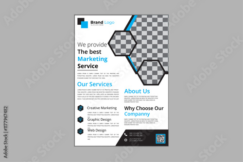 Modern Corporate Creative Flyer Design.Business Vector Flyer.