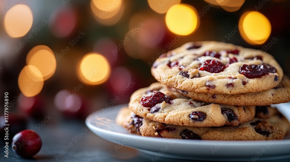 A beautifully arranged stack of chocolate chip cookies on a plate, set against a bokeh backdrop, inviting indulgence and evoking warmth, comfort, and the joy of sharing treats. A beautifully arranged stack of chocolate chip cookies on a plate, set against a bokeh backdrop, inviting indulgence and evoking warmth, comfort, and the joy of sharing treats.