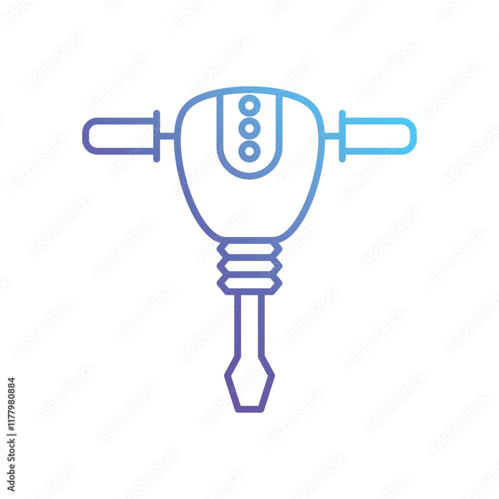Jackhammer vector icon Jackhammer vector icon