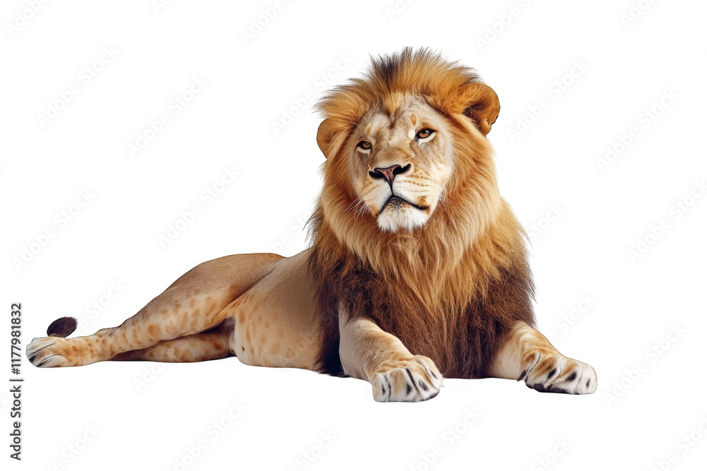 Obraz premium lion isolated on white background