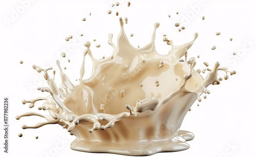 a close up of a splash of milk photo