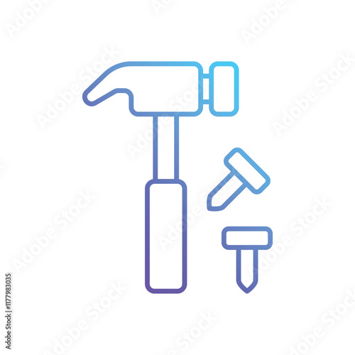 Hammer vector icon