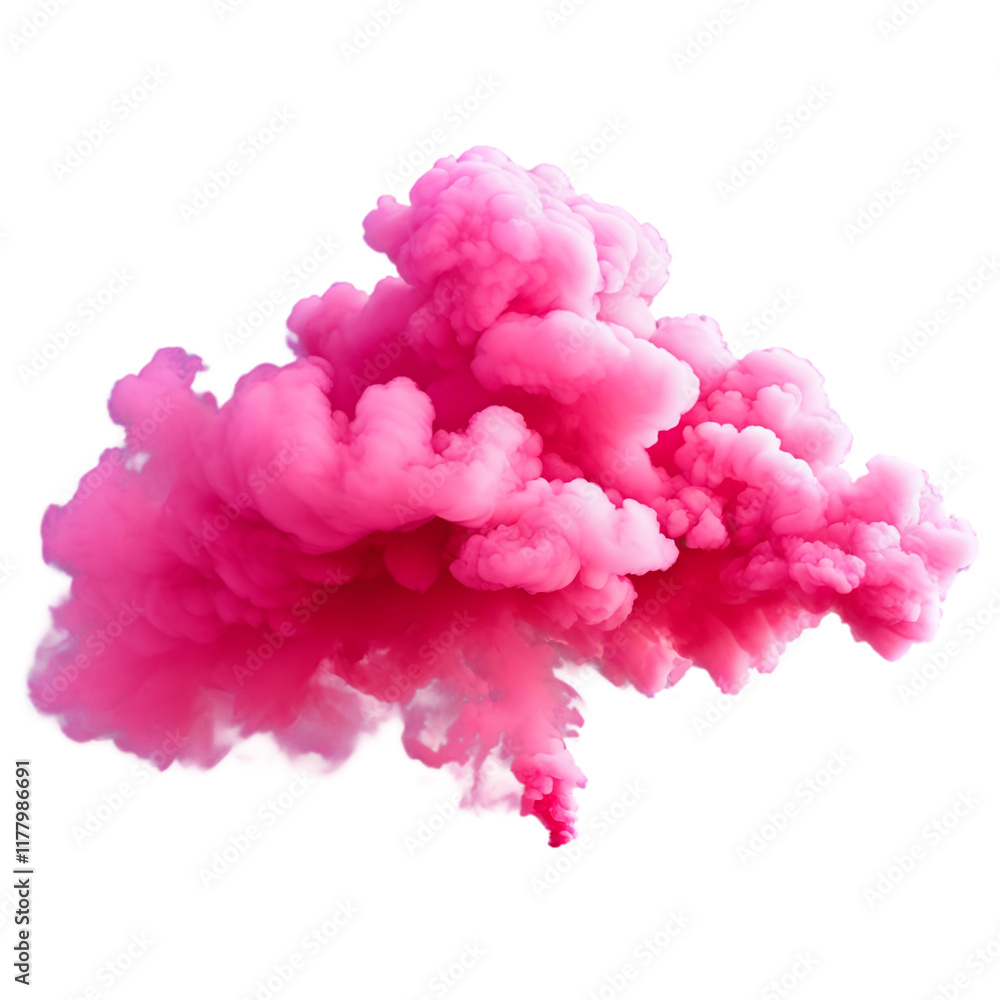 Fototapeta premium pink smoke isolated on transparent background
