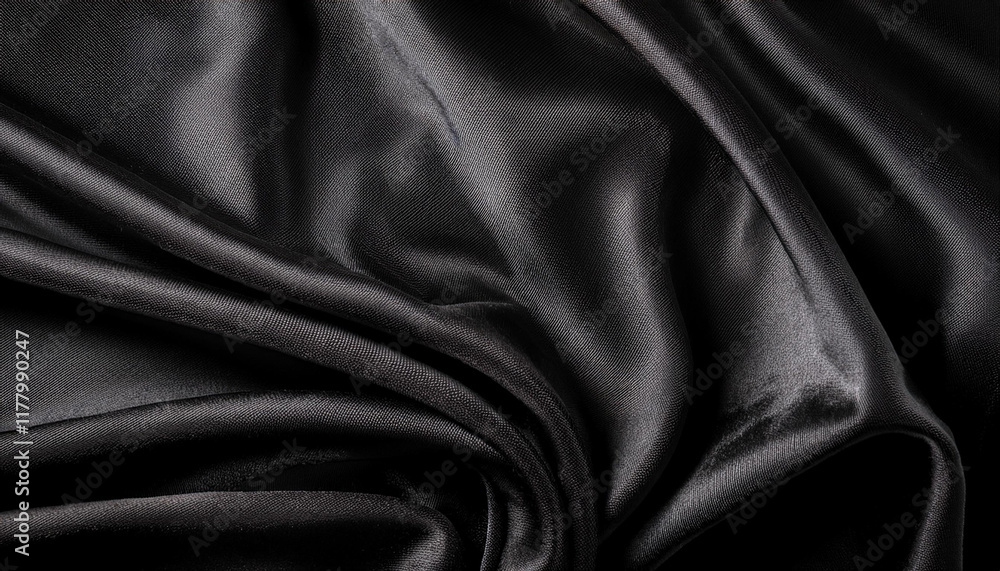 Obraz premium luxurious feel of a black or dark gray velour cloth enhanced by its highly detailed texture background featuring a lush and plush surface created from densely packed and closely woven fibers