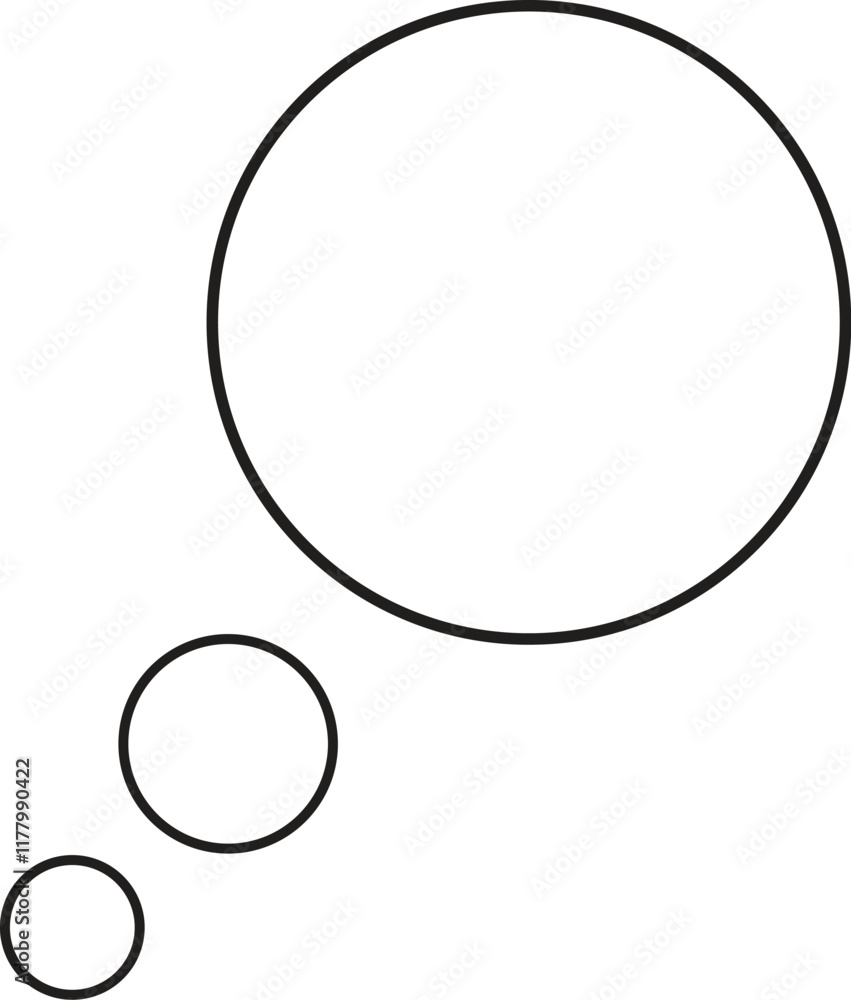 Trendy think bubble in flat style. line art vector illustration isolate on transparent background Trendy think bubble in flat style. line art vector illustration isolate on transparent background