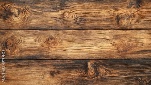 Wallpaper Mural Rustic Wooden Planks Background: Warm Brown Texture with Knots and Grains for Design Torontodigital.ca