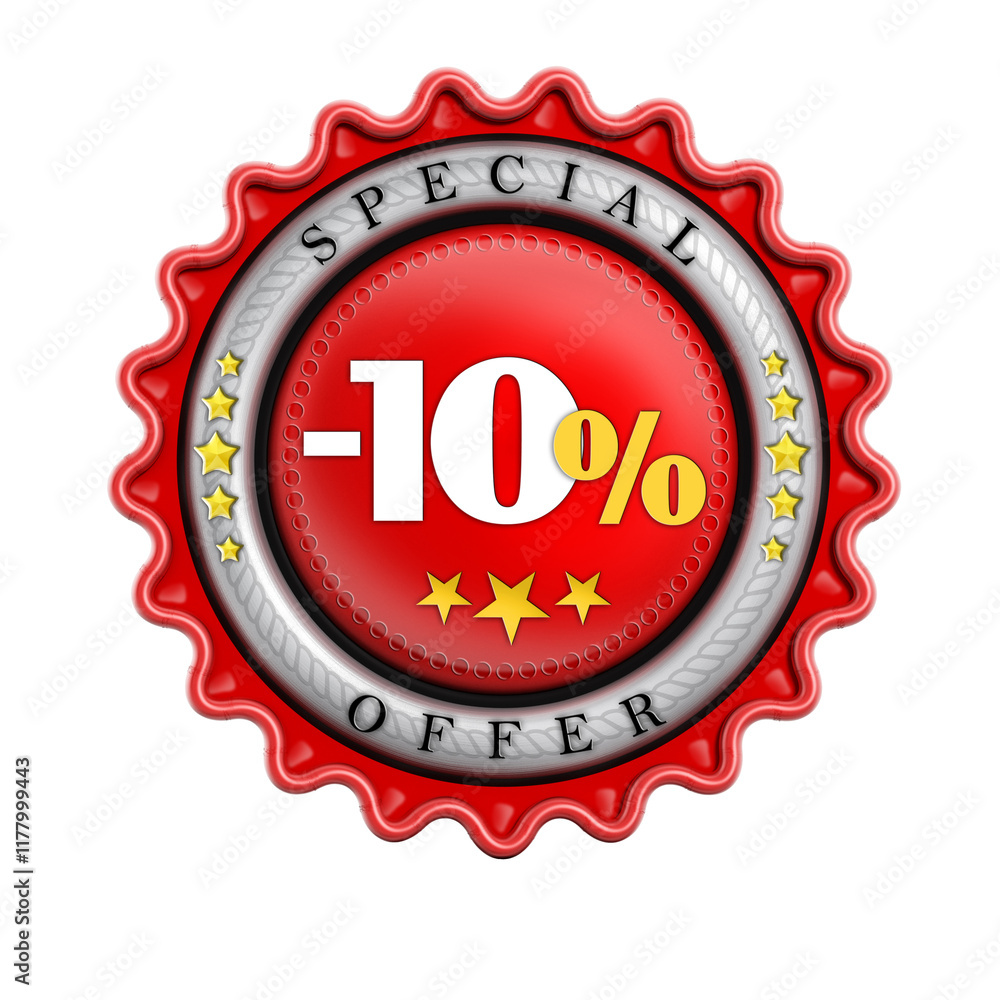 -10% Sale stamp isolated on transparent background -10% Sale stamp isolated on transparent background