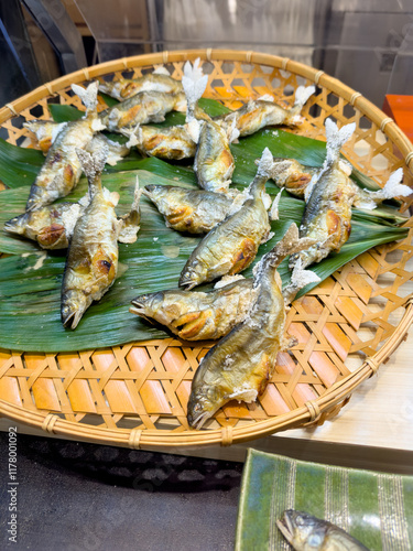 Japanese stuffed and grilled Sardines photo