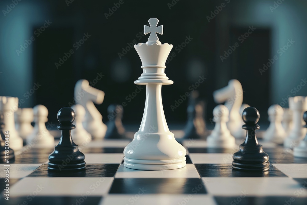 Epic 3d chess animation white king launches aggressive attack, toppling pawns in strategic victory Epic 3d chess animation white king launches aggressive attack, toppling pawns in strategic victory