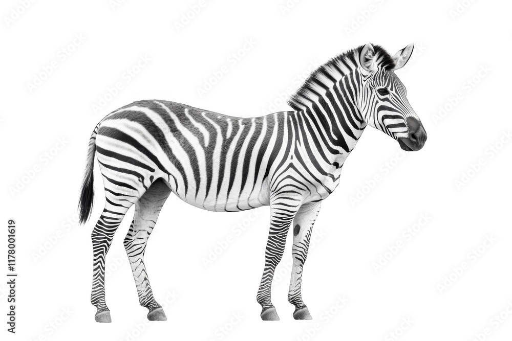 Obraz premium zebra isolated on white