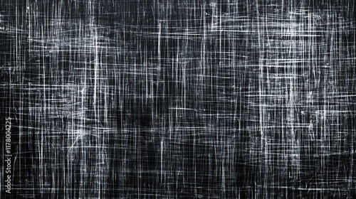 Grungy scratched black and white textured surface