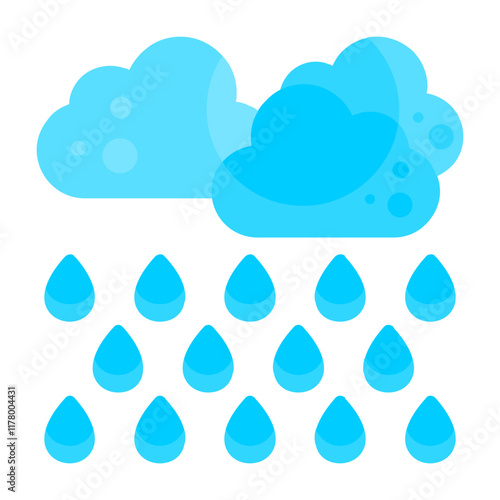 Heavy Rain Vector Icon Design
