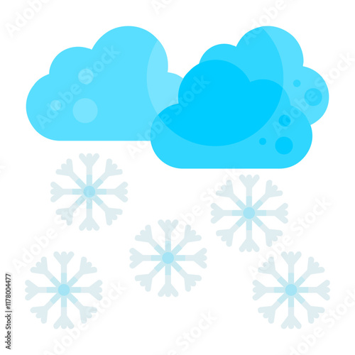 Heavy Snow Vector Icon Design