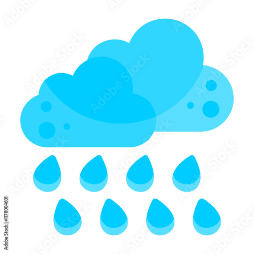 Heavy Drizzle Vector Icon Design