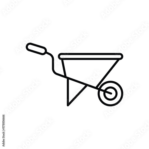 Wheelbarrow vector icon
