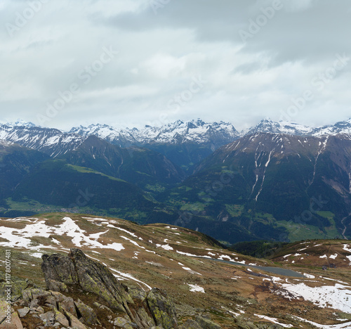 Mountain Bettmeralp summer view(Switzerland) photo