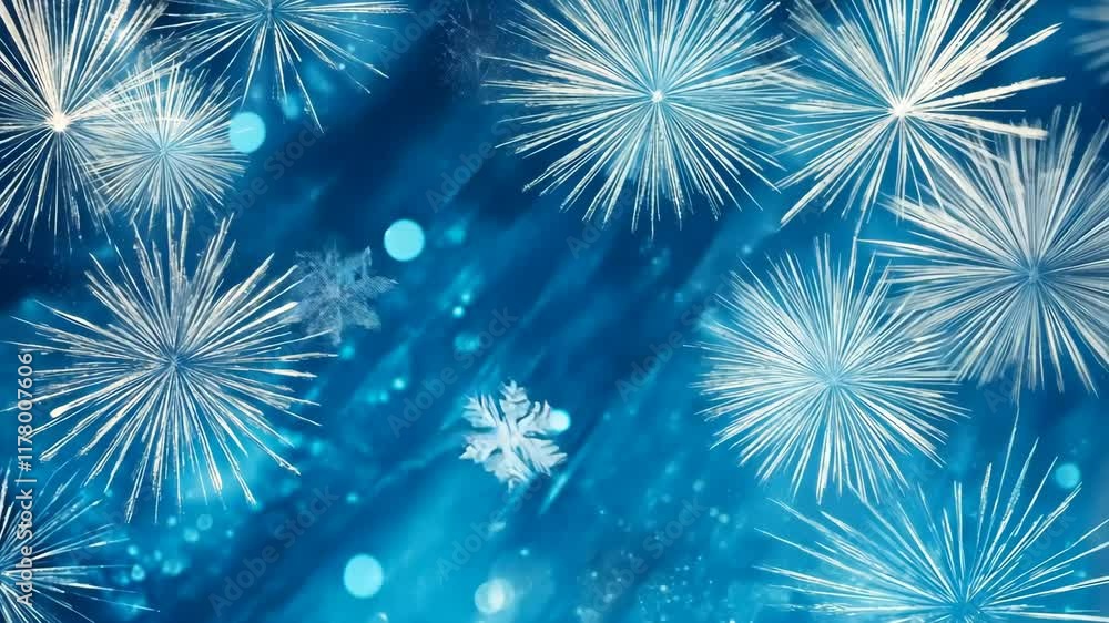 Blue background with white fireworks. The fireworks are in the shape of stars. The fireworks are scattered throughout the background Blue background with white fireworks. The fireworks are in the shape of stars. The fireworks are scattered throughout the background
