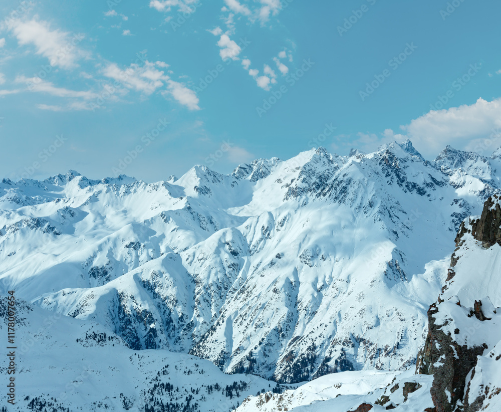 Obraz premium Silvretta Alps winter view (Austria).