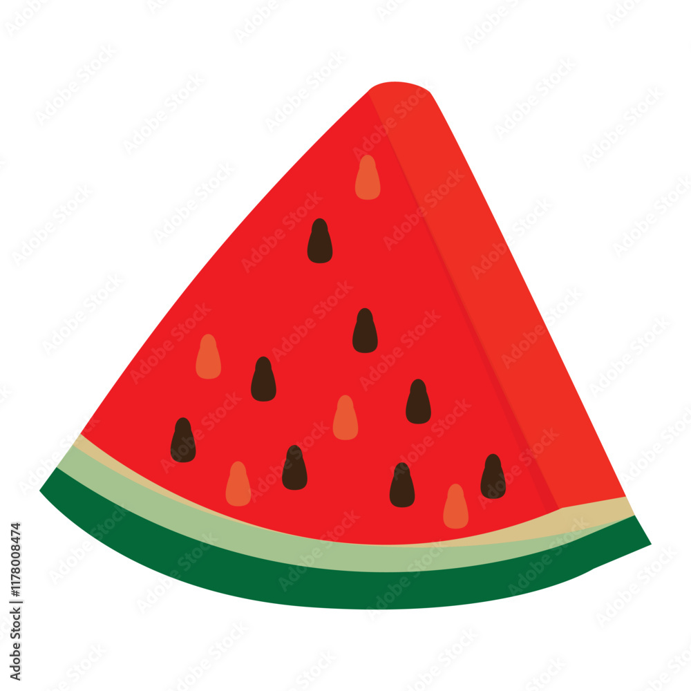 red watermelon on white background vector design red watermelon on white background vector design