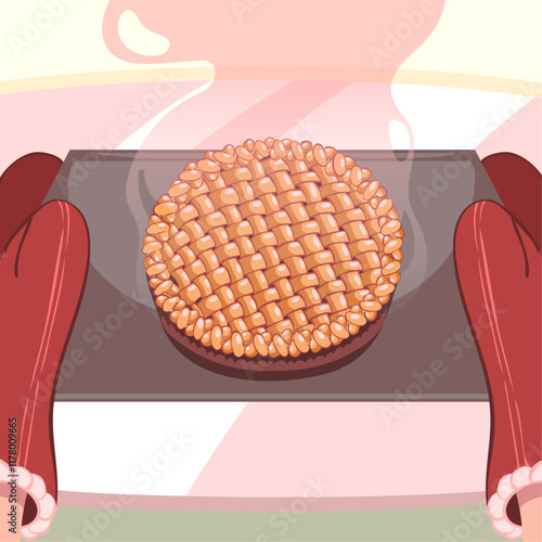 freshly baked pie