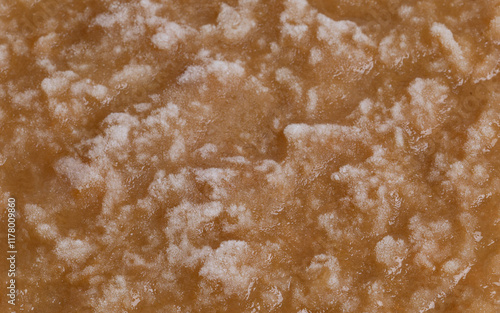 Bilde på lerret Frozen apple sauce texture.