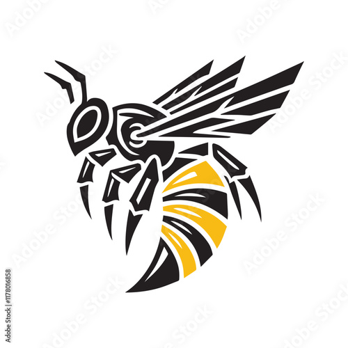 Aggressive wasp logo for game team esport. Wasp Mascot concept logo vector