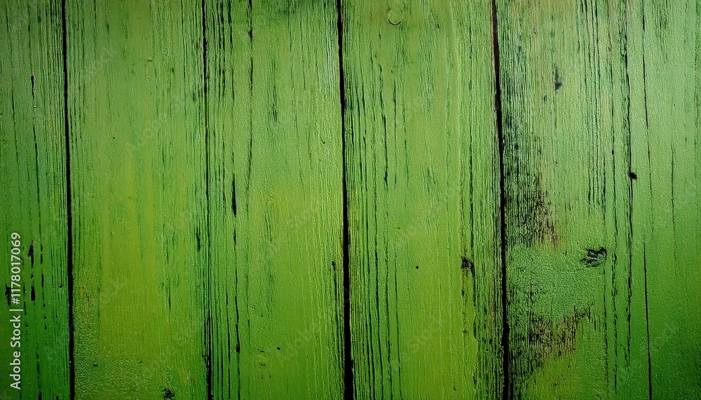 Obraz premium Rustic Weathered Green Wooden Planks with Natural Texture for Vintage Wall Backgrounds, Rustic Interior Design, or Craft Projects