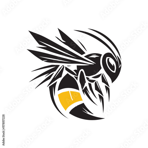 Aggressive wasp logo for game team esport. Wasp Mascot concept logo vector