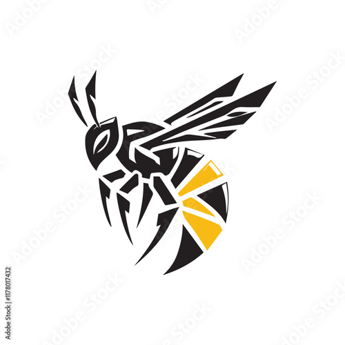 Aggressive wasp logo for game team esport. Wasp Mascot concept logo vector