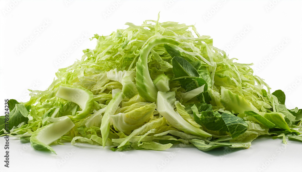 heap of colourful shredded green cabbage on isolated white tasty vegetable organic and clean heap of colourful shredded green cabbage on isolated white tasty vegetable organic and clean