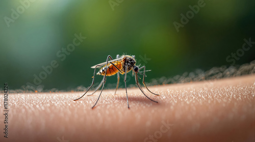 Wallpaper Mural Zica virus aedes aegypti mosquito on human skin - Dengue, Chikungunya, Mayaro, Yellow fever Torontodigital.ca