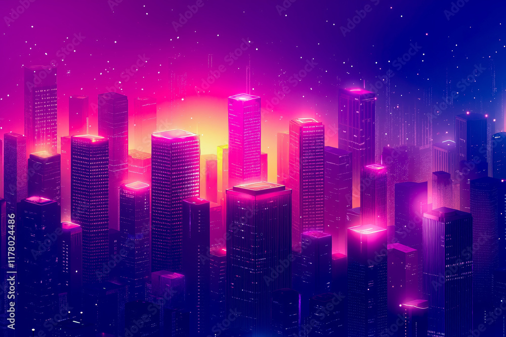 A cityscape with a lot of tall buildings in the middle of it A cityscape with a lot of tall buildings in the middle of it