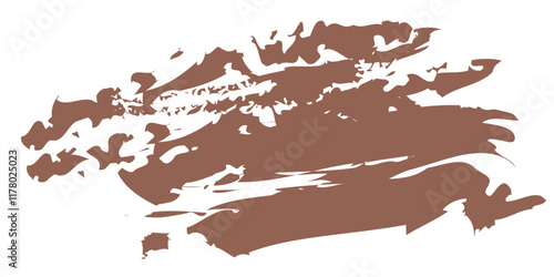 Abstract Mocha Mousse Paint Brush. Background brush stroke of mocha mousse color on a white background