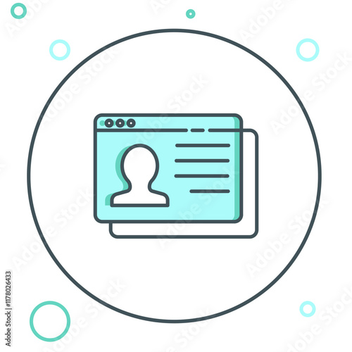 Line Resume icon isolated on white background. CV application. Searching professional staff. Analyzing personnel resume. Colorful outline concept. Vector