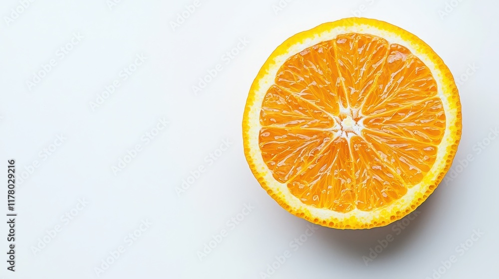 A sliced tangerine with its bright orange segments on a white background A sliced tangerine with its bright orange segments on a white background