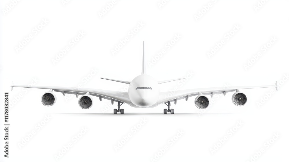 Sleek and Modern Airplane Design on a Clean Background Sleek and Modern Airplane Design on a Clean Background