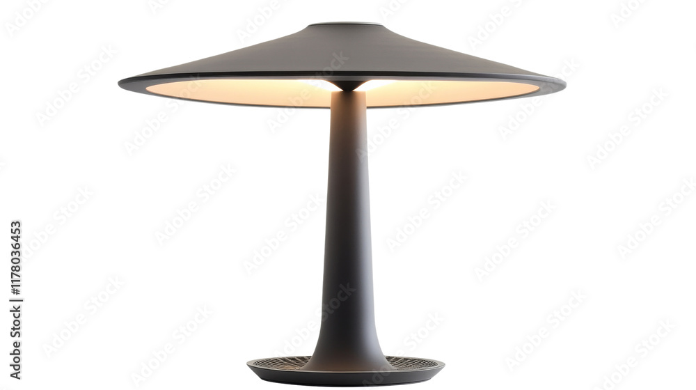 Modern table lamp with sleek design, isolated on transparent background Modern table lamp with sleek design, isolated on transparent background