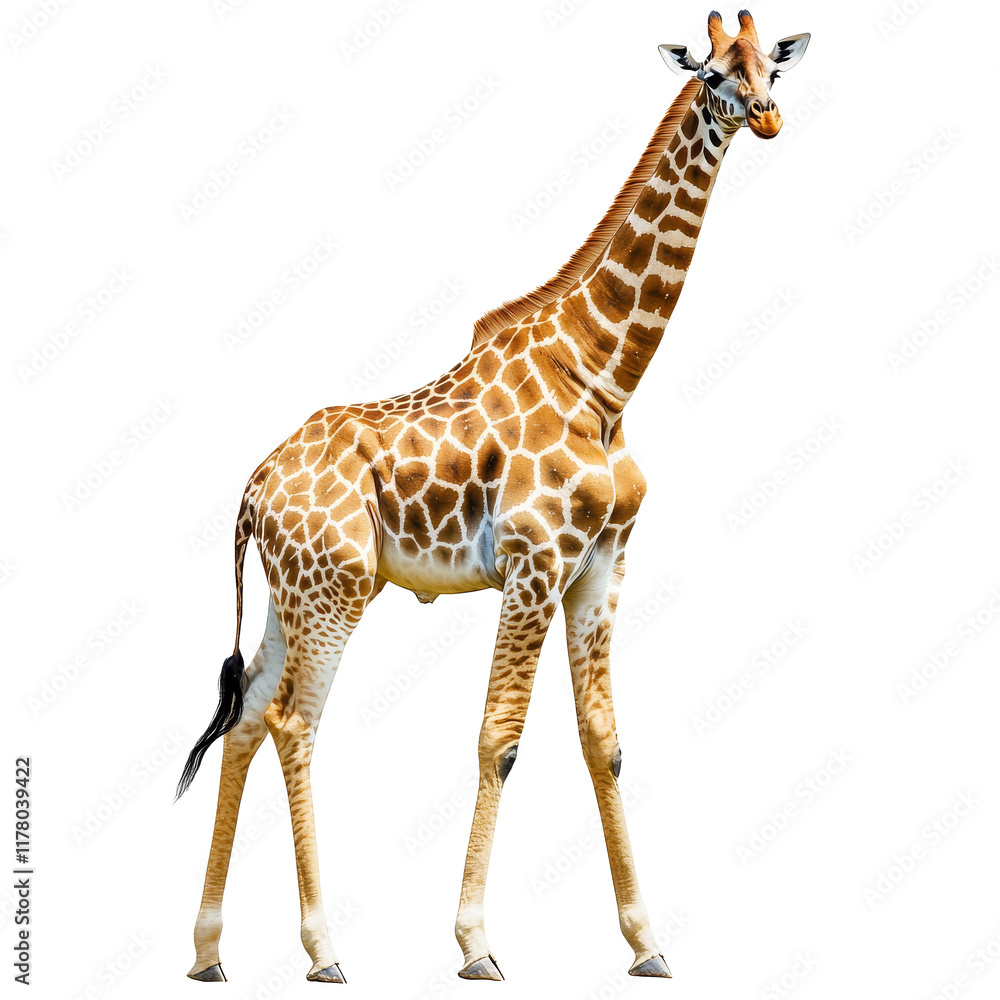 Naklejka premium Giraffe standing in a natural environment
