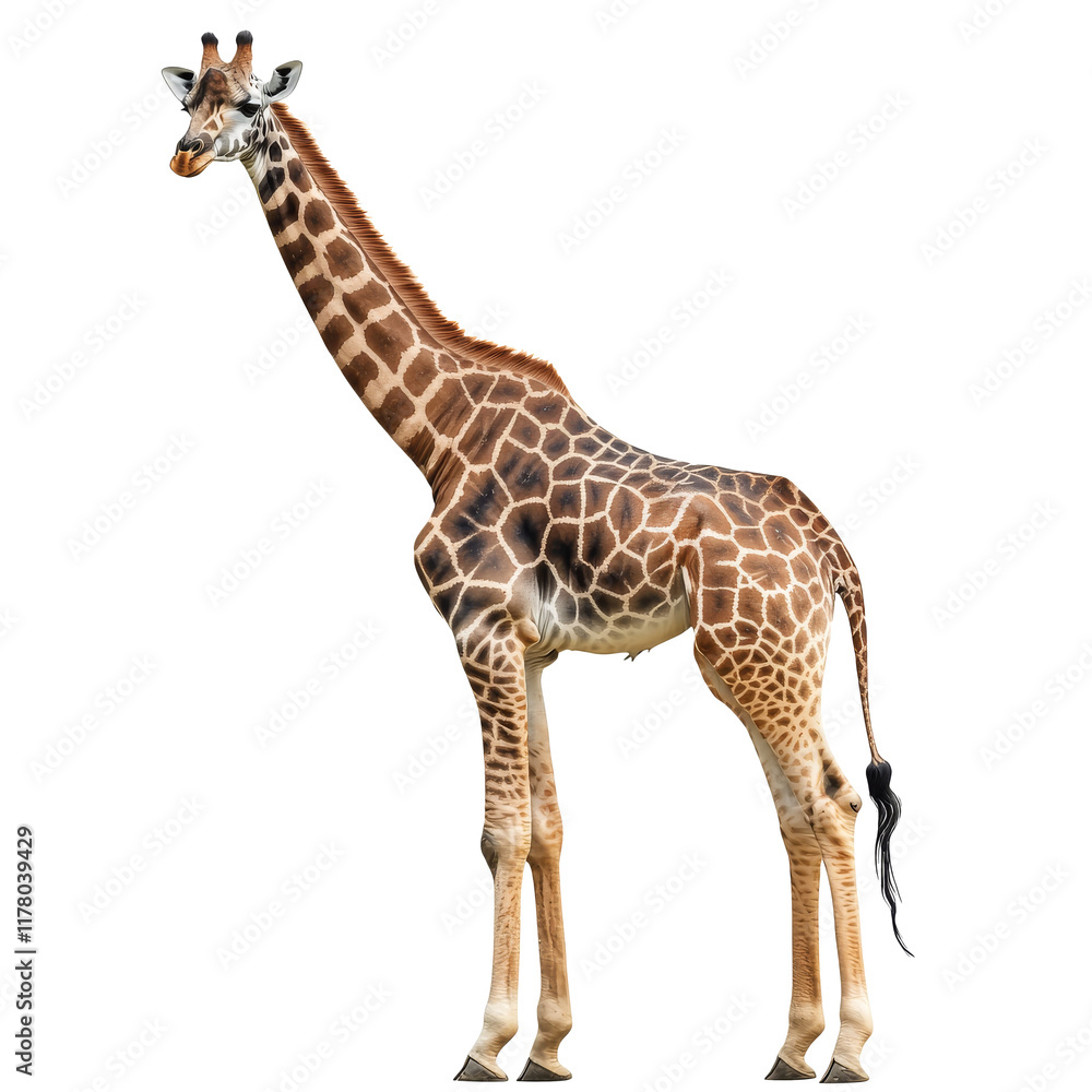 Fototapeta premium Majestic giraffe standing in natural pose