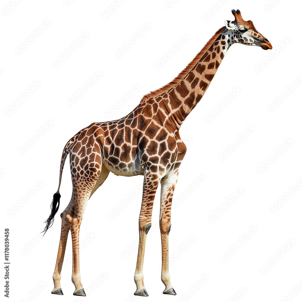 Obraz premium Giraffe poised against a simple backdrop