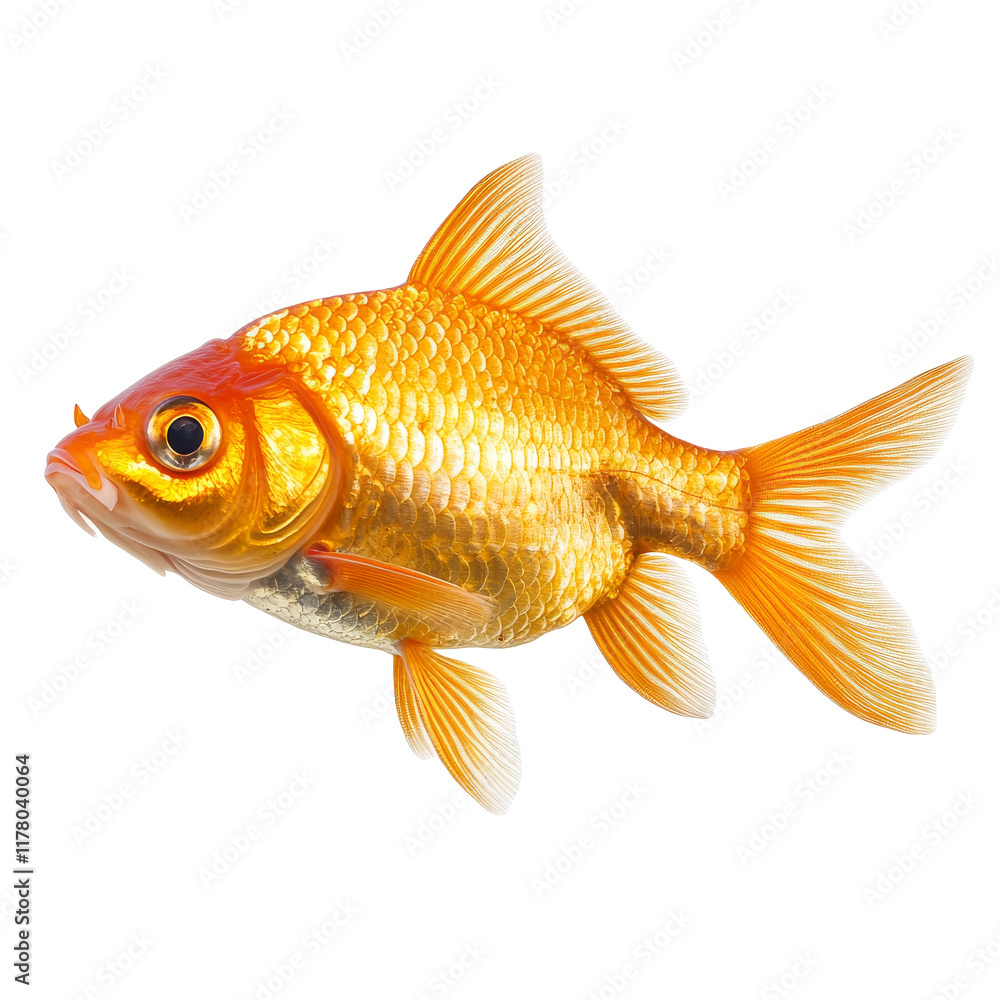 Colorful goldfish swimming in clear water Colorful goldfish swimming in clear water