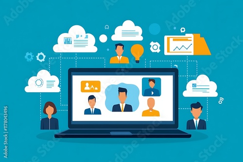 Virtual team meeting via video conference